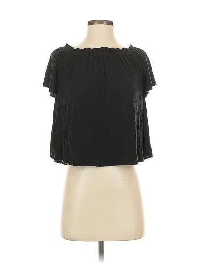 Pre-owned Wilfred Short Sleeve Blouse In Black