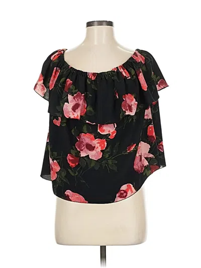 Pre-owned Wilfred Short Sleeve Blouse In Black