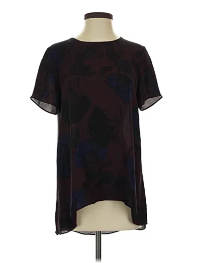Pre-owned Wilfred Short Sleeve Blouse In Black
