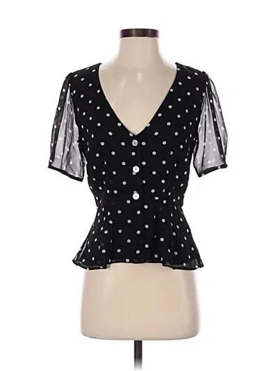 Pre-owned Wilfred Short Sleeve Blouse In Black