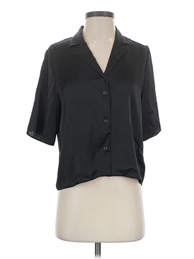 Pre-owned Wilfred Short Sleeve Blouse In Black