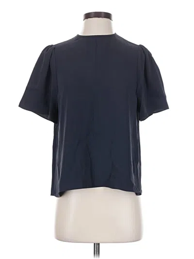 Pre-owned Wilfred Short Sleeve Blouse In Blue