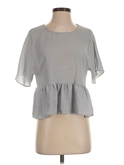 Pre-owned Wilfred Short Sleeve Blouse In Gray