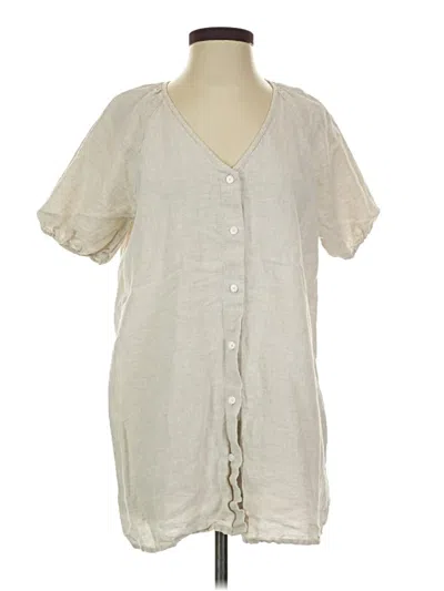 Pre-owned Wilfred Short Sleeve Blouse In Ivory