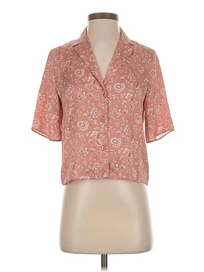 Pre-owned Wilfred Short Sleeve Blouse In Pink