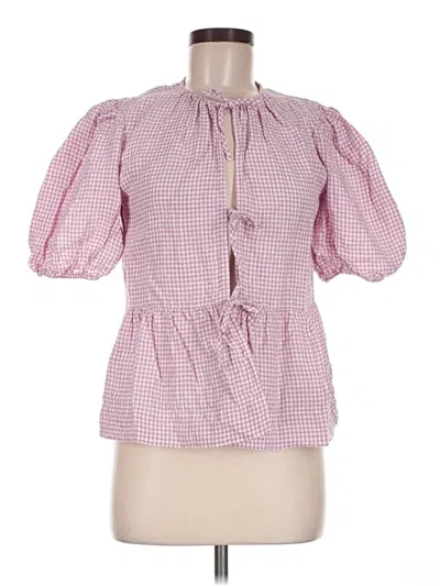 Pre-owned Wilfred Short Sleeve Blouse In Pink