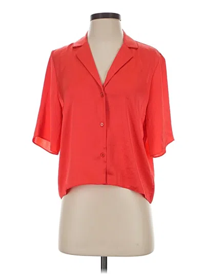 Pre-owned Wilfred Short Sleeve Blouse In Red