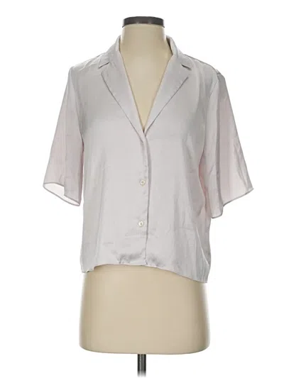 Pre-owned Wilfred Short Sleeve Blouse In Silver