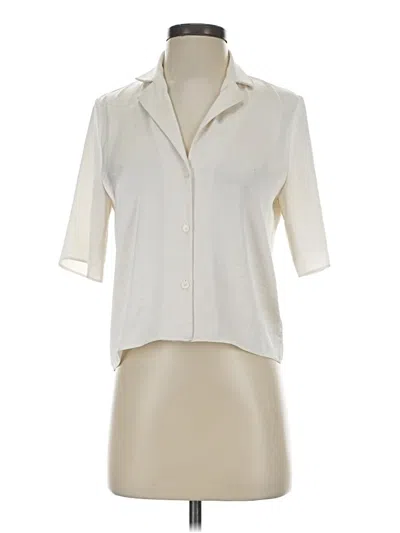 Pre-owned Wilfred Short Sleeve Blouse In White