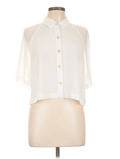 Pre-owned Wilfred Short Sleeve Blouse In White
