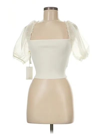 Pre-owned Wilfred Short Sleeve Blouse In White