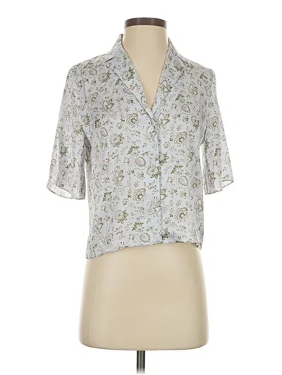 Pre-owned Wilfred Short Sleeve Blouse In White