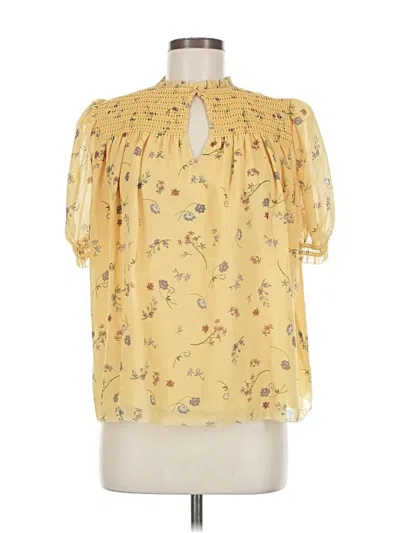 Pre-owned Wilfred Short Sleeve Blouse In Yellow
