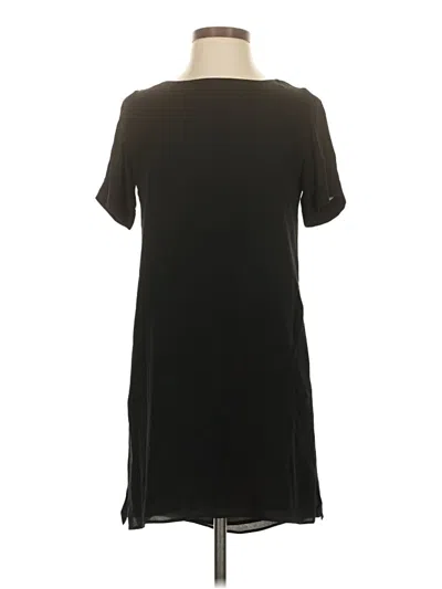 Pre-owned Wilfred Short Sleeve Silk Top Black Scoop Neck Tops