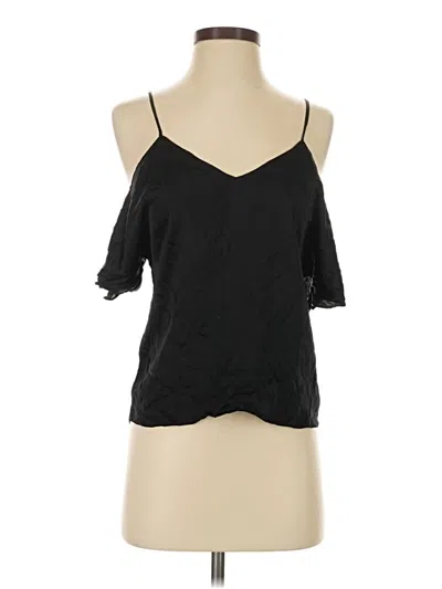Pre-owned Wilfred Short Sleeve Top Black Cold Shoulder Neckline Tops