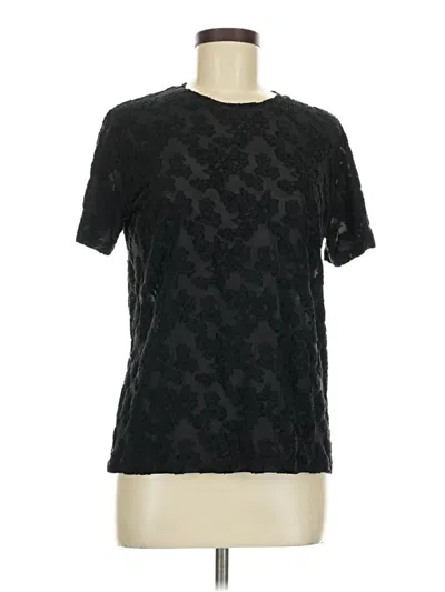 Pre-owned Wilfred Short Sleeve Top Black Crew Neck Tops