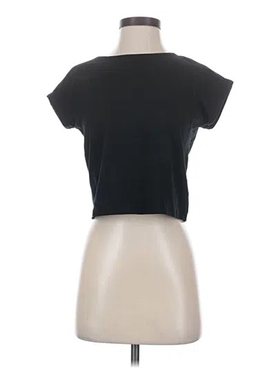 Pre-owned Wilfred Short Sleeve Top Black Scoop Neck Tops