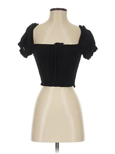 Pre-owned Wilfred Short Sleeve Top Black Sweetheart Neckline Tops