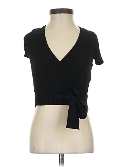 Pre-owned Wilfred Short Sleeve Top Black Sweetheart Neckline Tops