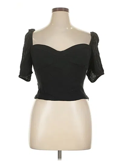 Pre-owned Wilfred Short Sleeve Top Black Sweetheart Neckline Tops