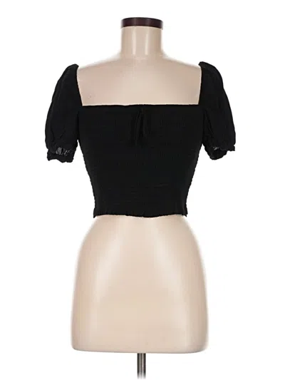 Pre-owned Wilfred Short Sleeve Top Black Sweetheart Neckline Tops