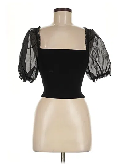 Pre-owned Wilfred Short Sleeve Top Black Sweetheart Neckline Tops