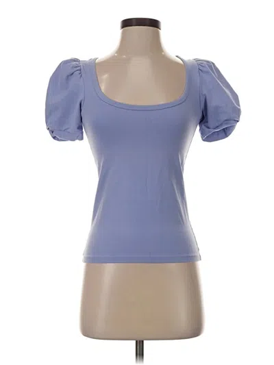 Pre-owned Wilfred Short Sleeve Top Blue Sweetheart Neckline Tops