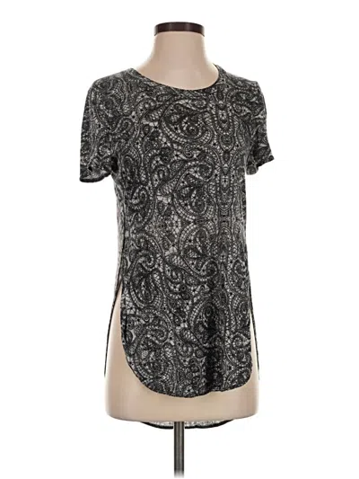 Pre-owned Wilfred Short Sleeve Top Gray Keyhole Neckline Tops