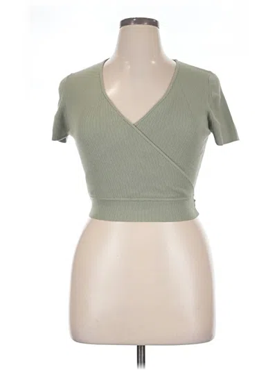 Pre-owned Wilfred Short Sleeve Top Green Sweetheart Neckline Tops