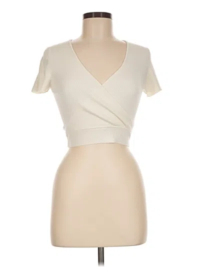 Pre-owned Wilfred Short Sleeve Turtleneck In Ivory