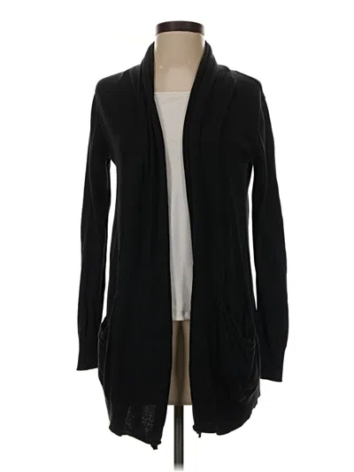 Pre-owned Wilfred Silk Cardigan Sweater In Black
