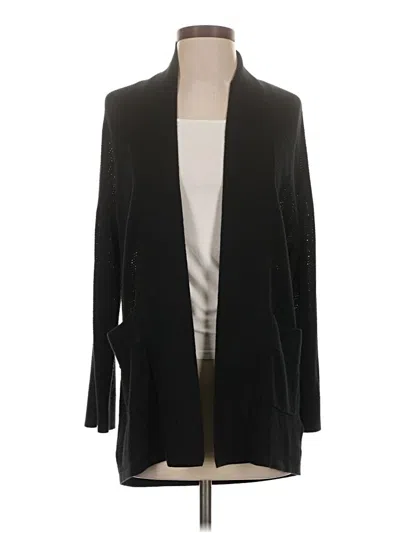 Pre-owned Wilfred Silk Cardigan Sweater In Black