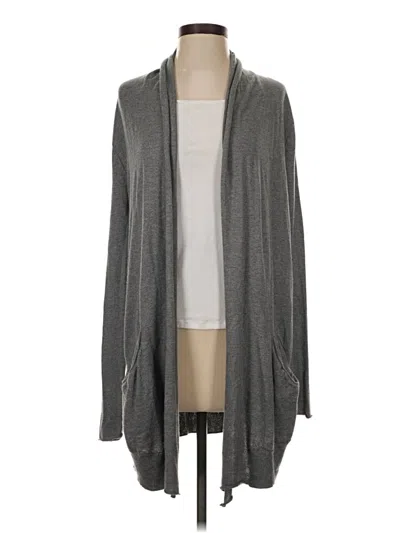 Pre-owned Wilfred Silk Cardigan Sweater In Gray
