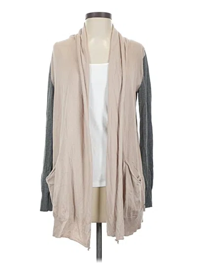 Pre-owned Wilfred Silk Cardigan Sweater In Tan