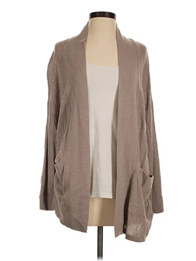 Pre-owned Wilfred Silk Cardigan Sweater In Tan