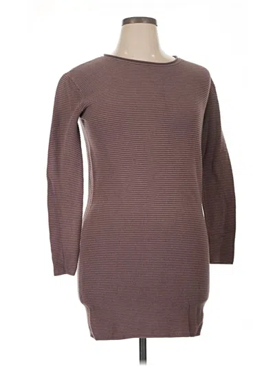 Pre-owned Wilfred Silk Pullover Sweater In Brown