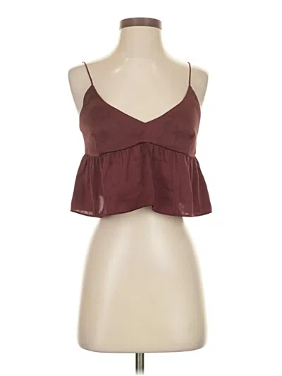 Pre-owned Wilfred Sleeveless Blouse In Burgundy