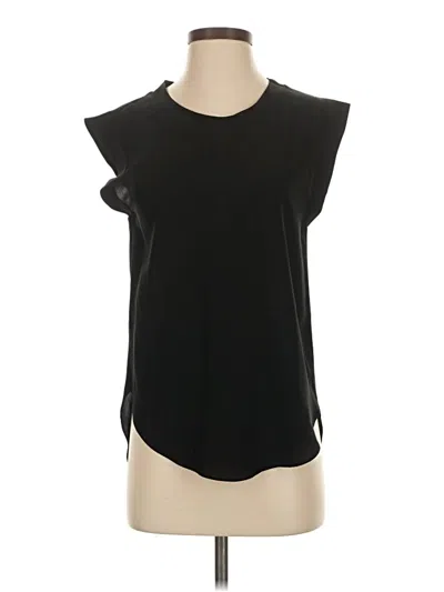 Pre-owned Wilfred Sleeveless Silk Top Black One Shoulder Neckline Tops
