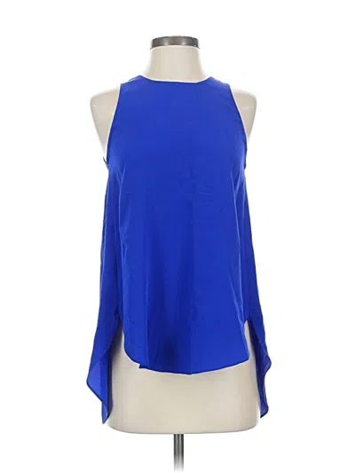 Pre-owned Wilfred Sleeveless Silk Top Blue Halter Neckline Tops