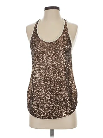 Pre-owned Wilfred Sleeveless Silk Top Brown Scoop Neck Tops