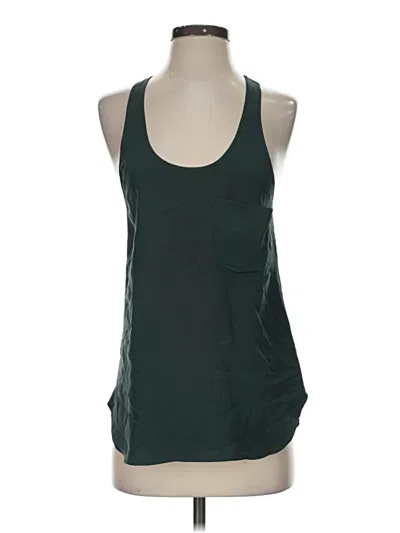 Pre-owned Wilfred Sleeveless Silk Top Green Halter Neckline Tops