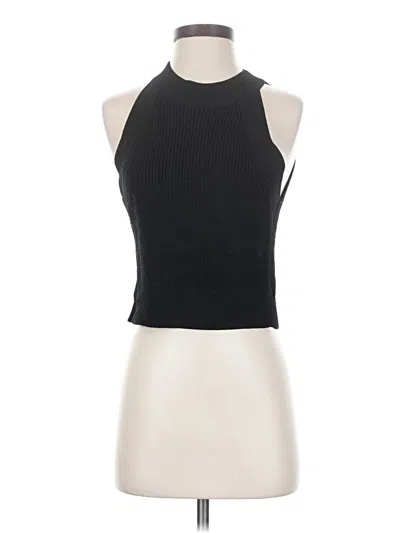 Pre-owned Wilfred Sleeveless Top Black Halter Neckline Tops