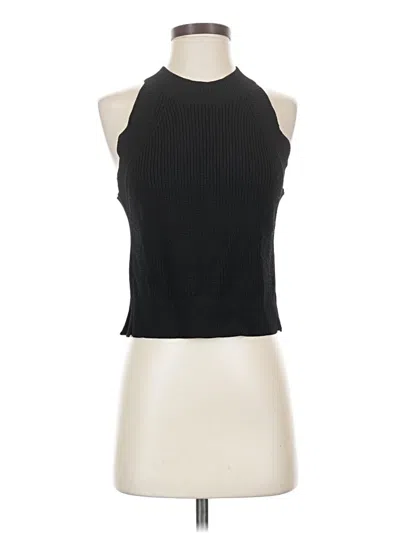 Pre-owned Wilfred Sleeveless Top Black Halter Neckline Tops