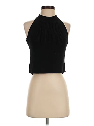 Pre-owned Wilfred Sleeveless Top Black Halter Neckline Tops