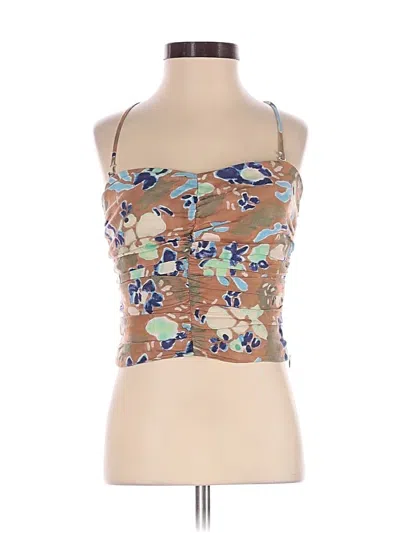 Pre-owned Wilfred Sleeveless Top Brown Halter Neckline Tops