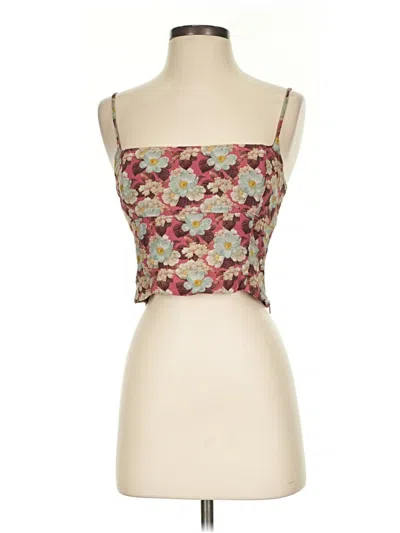 Pre-owned Wilfred Sleeveless Top Burgundy Strapless Neckline Tops