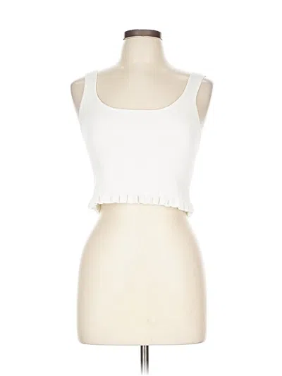 Pre-owned Wilfred Sleeveless Top Ivory Scoop Neck Tops In White