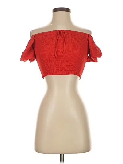 Pre-owned Wilfred Sleeveless Top Red Strapless Neckline Tops