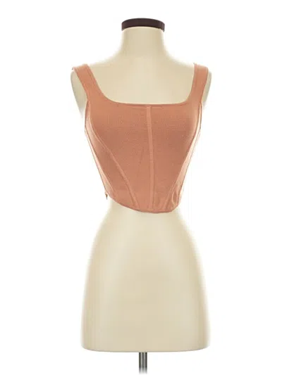 Pre-owned Wilfred Sleeveless Top Tan Strapless Neckline Tops