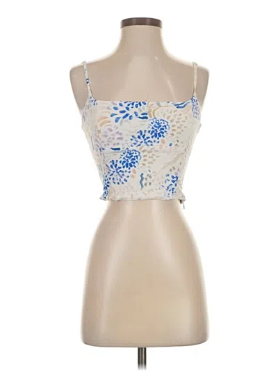 Pre-owned Wilfred Sleeveless Top Tan Strapless Neckline Tops In Brown